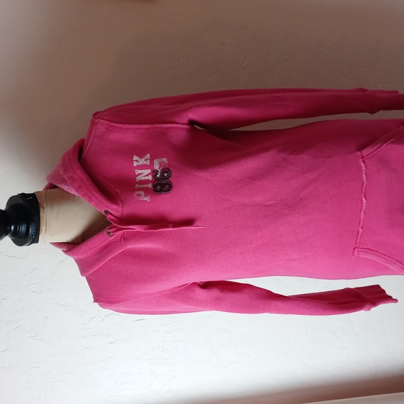 Victoria's Secret PINK My Favorite Sweats Long Hooded Sweatshirt - Picture 3 of 10